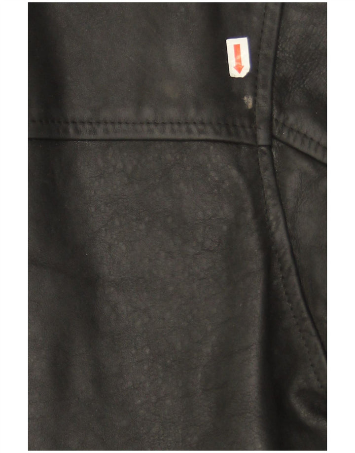 veste en cuir homme vintage IT 46 Petit cuir noir