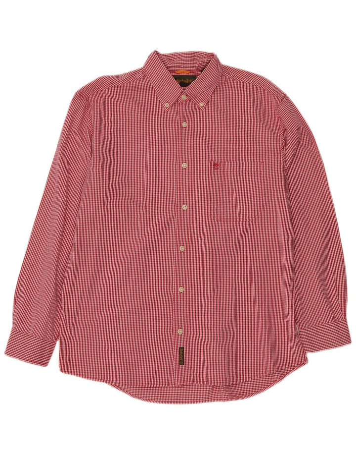 TIMBERLAND Chemise Homme Large Rouge Vichy Coton