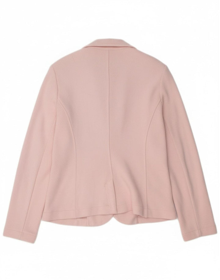 Whistles Veste Blazer 2 Boutons Femme UK 16 Grand Coton Rose