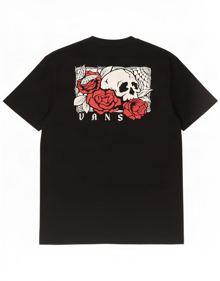 Vans T-shirt graphique pour hommes, grand, en coton noir