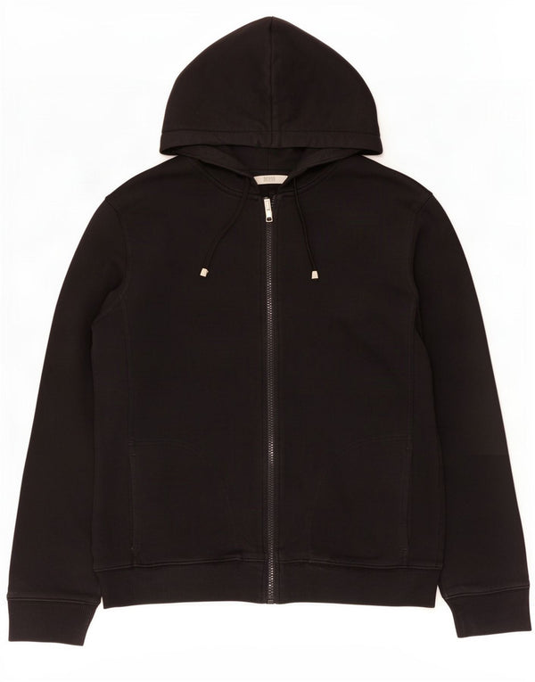 Marks & Spencer Pull à capuche zippé pour femme UK 16 Grand coton noir