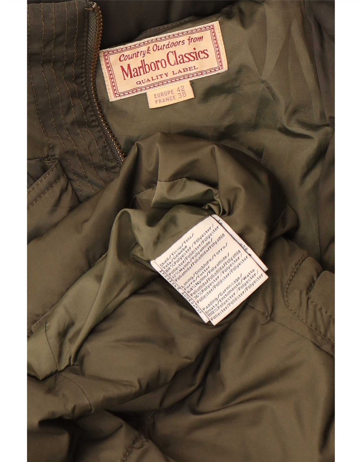 Marlboro Classics Manteau rembourré à capuche pour femme EU 38 Kaki moyen Polyester