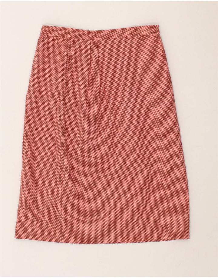 VINTAGE Womens A-Line Skirt IT 44 Medium W26 Red Chevron Vintage Vintage and Second-Hand Vintage from Messina Hembry 