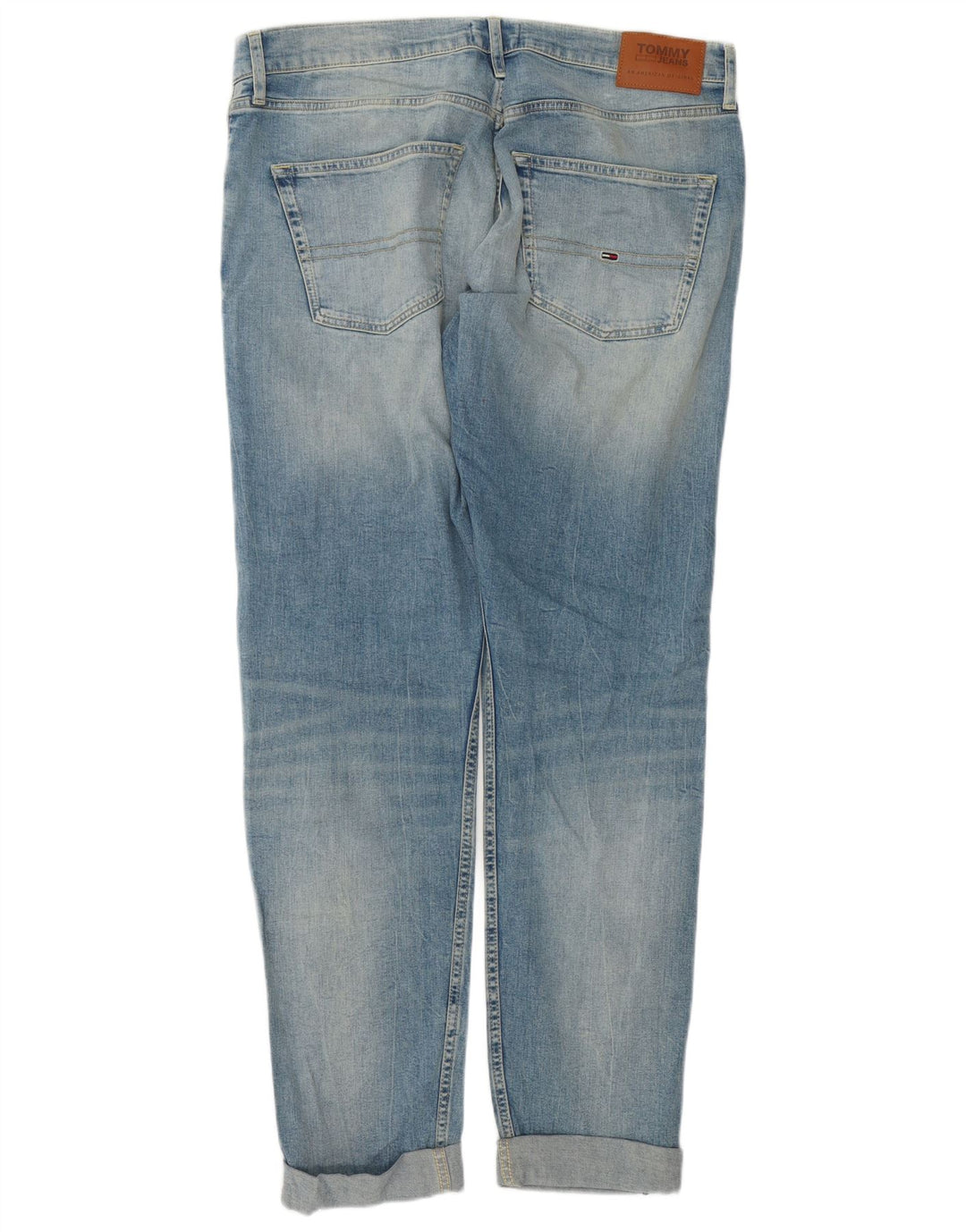 TOMMY HILFIGER Jean Droit Homme W34 L36 Bleu Coton