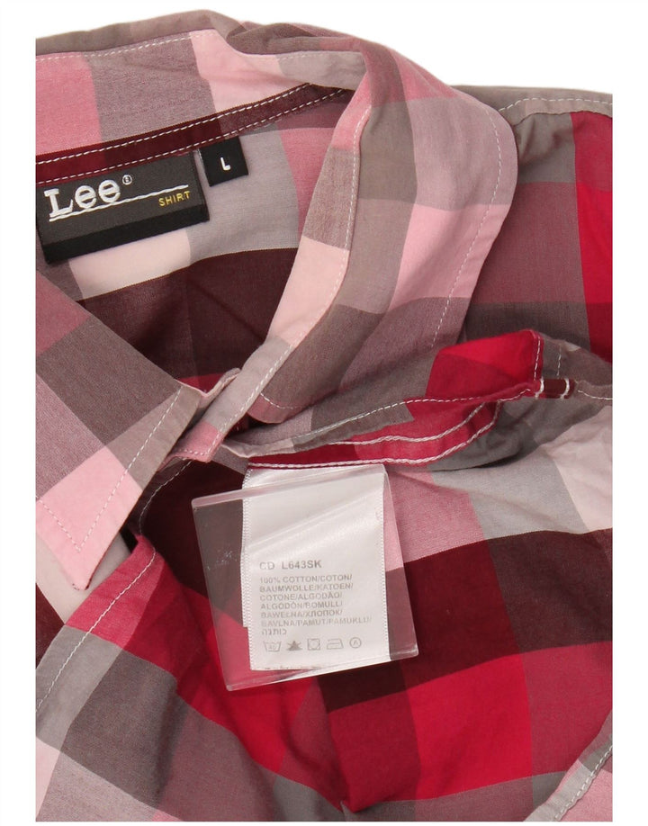 Lee Chemise Homme Grand Coton Vichy Rose