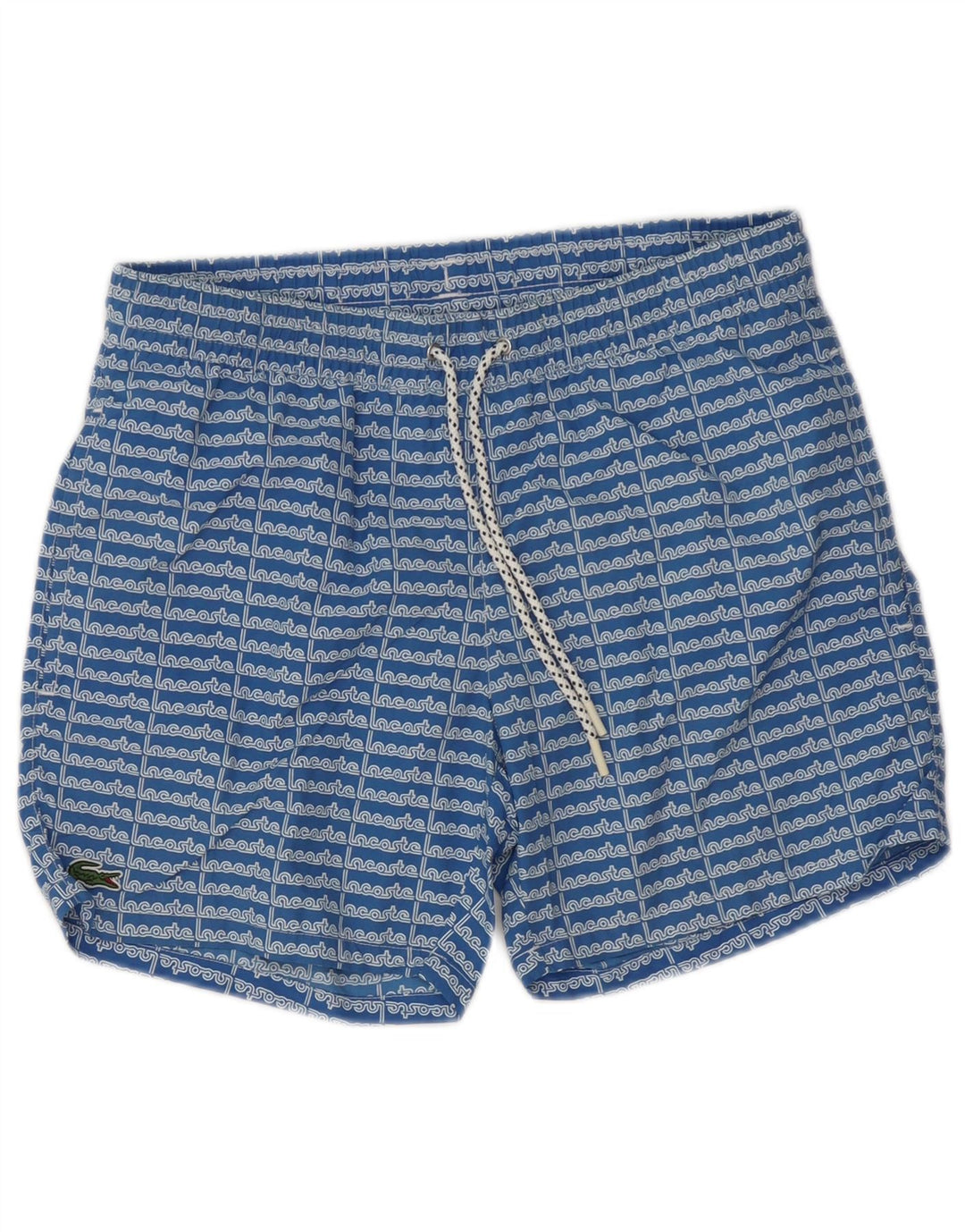Lacoste Short de bain graphique pour homme taille 5 grand bleu polyester