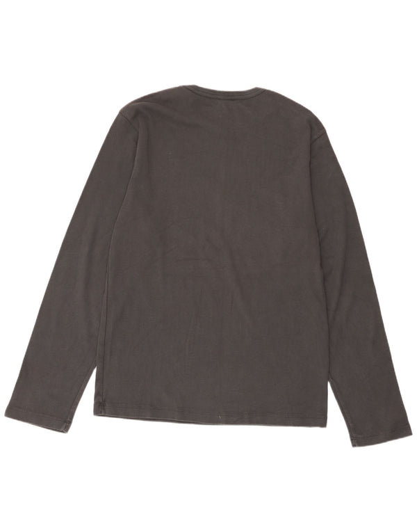 Gap Haut ajusté à manches longues pour hommes en coton gris moyen