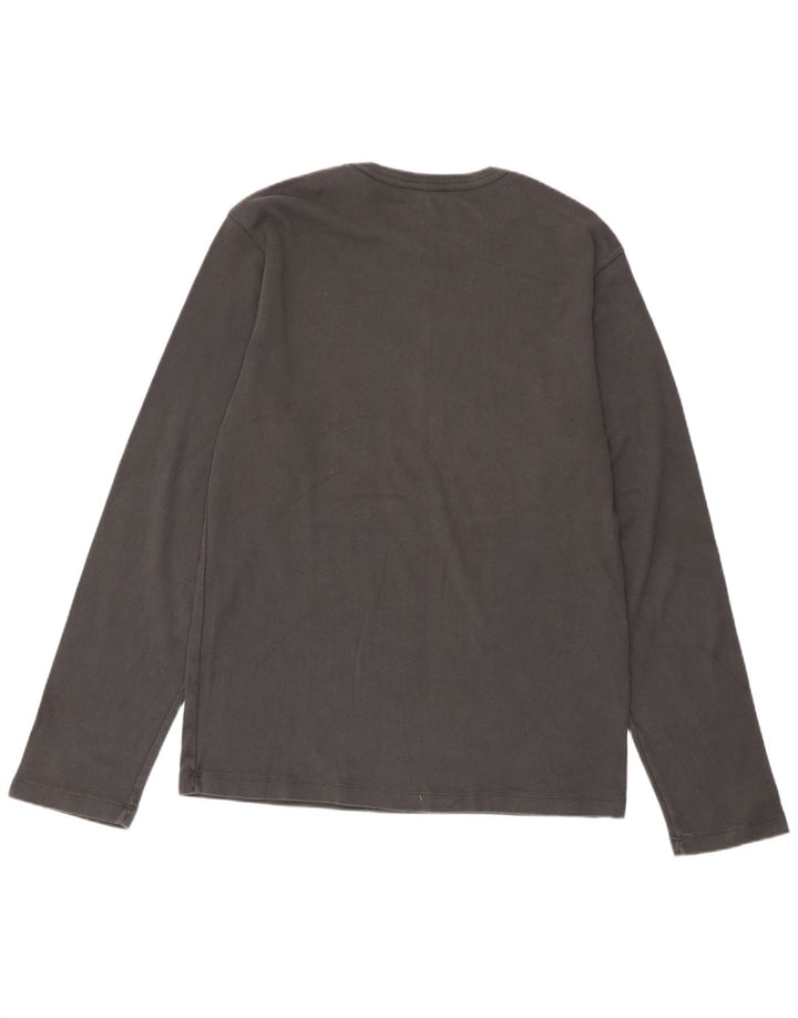 Gap Haut ajusté à manches longues pour hommes en coton gris moyen