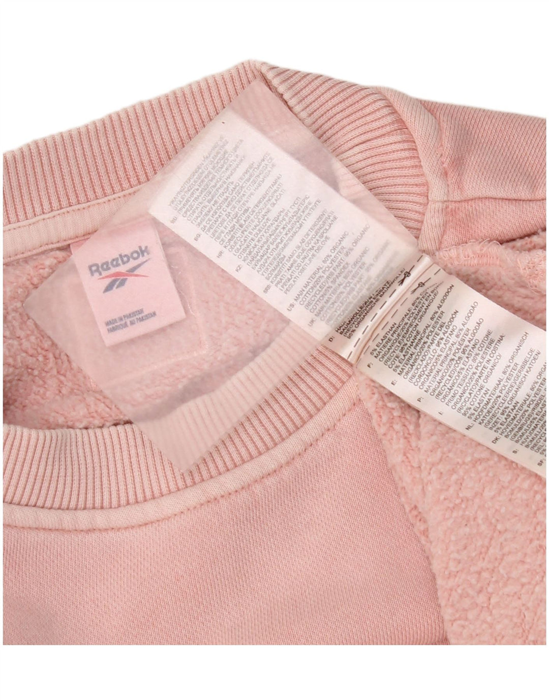 Reebok Sweat-shirt court surdimensionné pour femme UK 14 Rose moyen Coton