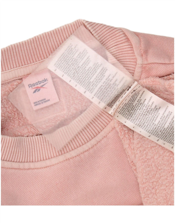 Reebok Sweat-shirt court surdimensionné pour femme UK 14 Rose moyen Coton