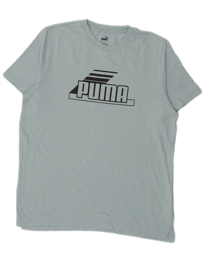 Puma T-shirt graphique pour hommes, grand coton turquoise