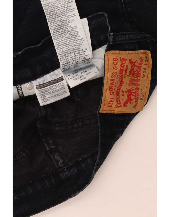 Levi's Jean Droit 514 Homme W34 L34 Bleu Marine Coton