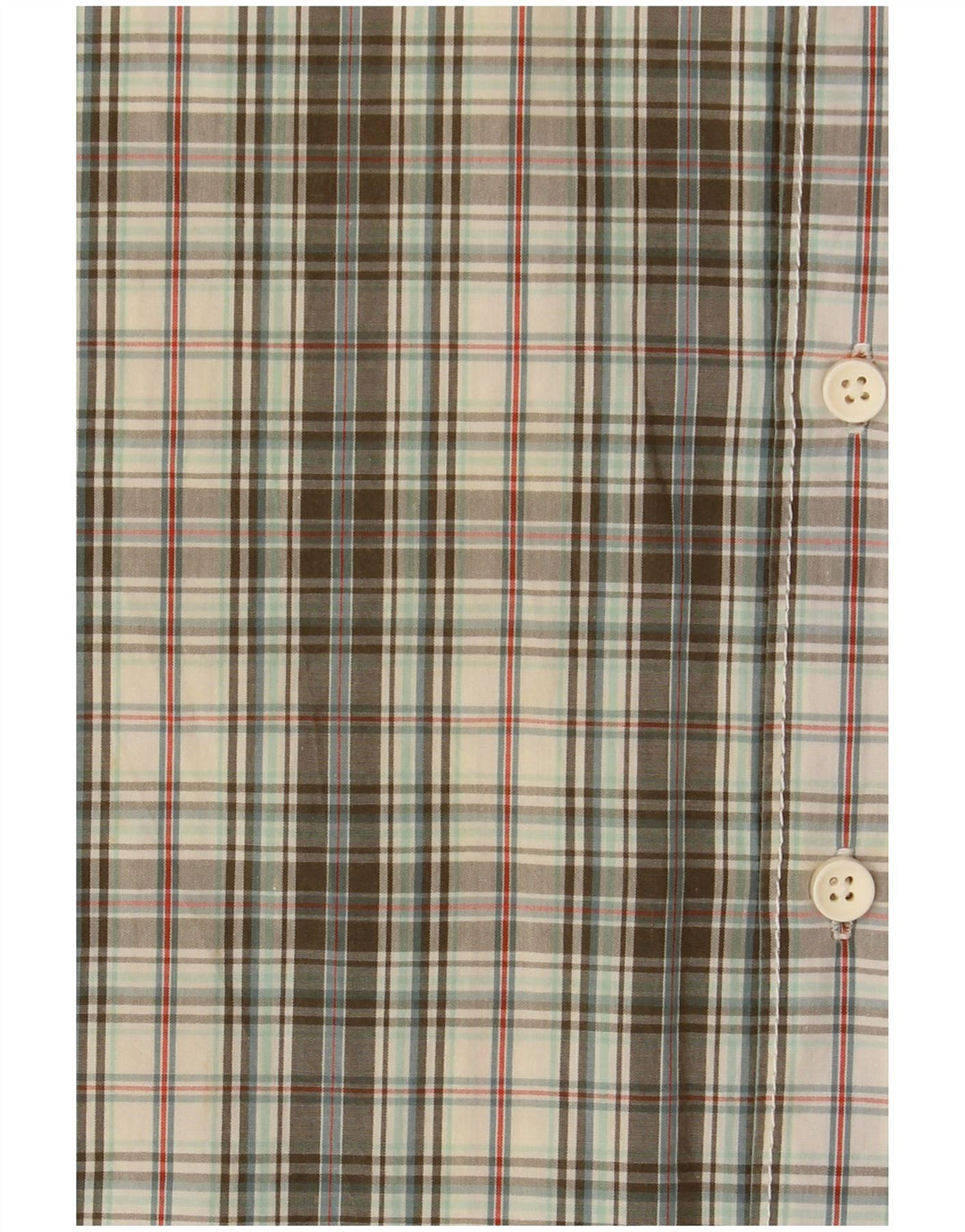 LEVI'S Chemise à Manches Courtes Homme Grand Carreau Kaki Coton