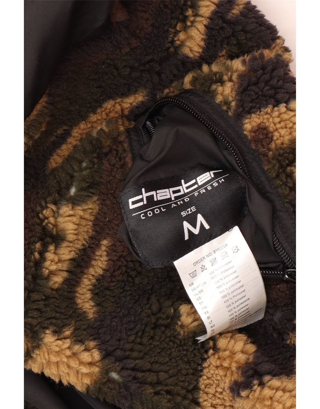 CHAPTER Veste réversible en polaire pour homme UK 38 Medium Kaki Camouflage