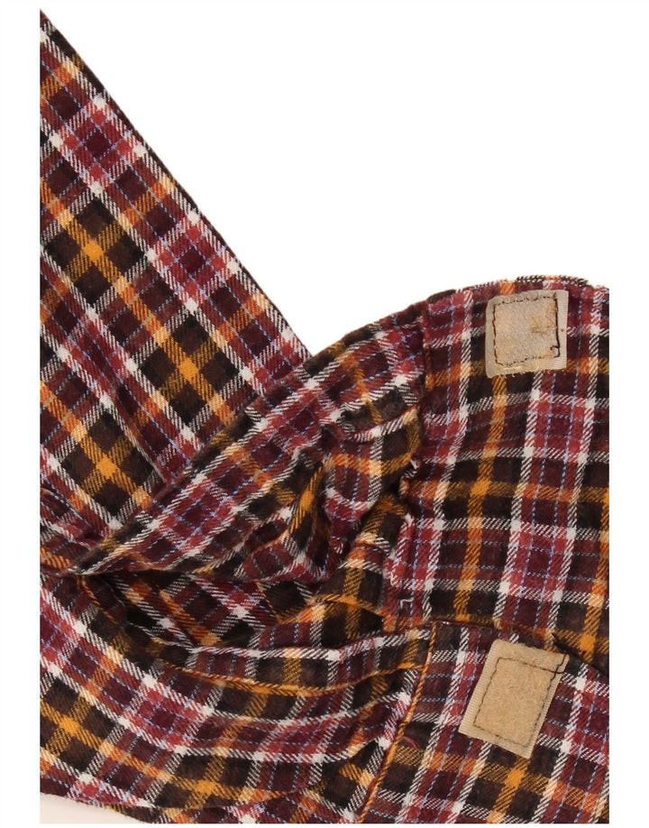 VINTAGE Chemise flanelle homme taille 41/42 grand coton à carreaux multicolore