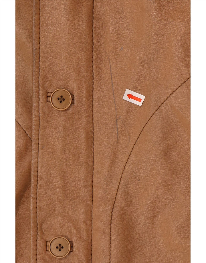 veste en cuir homme vintage IT 48 Marron moyen