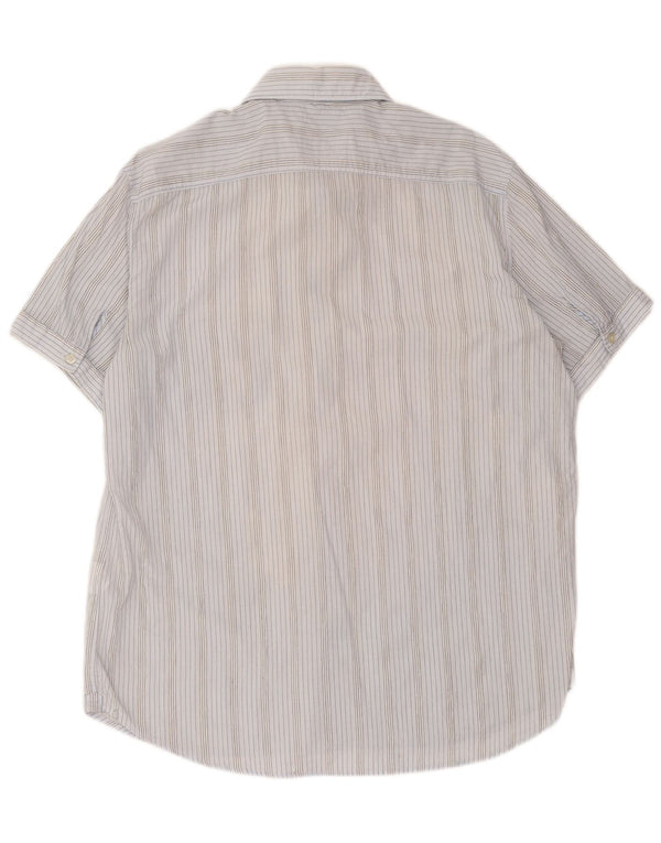Carrera Chemise à manches courtes XL Bleu Rayé Coton