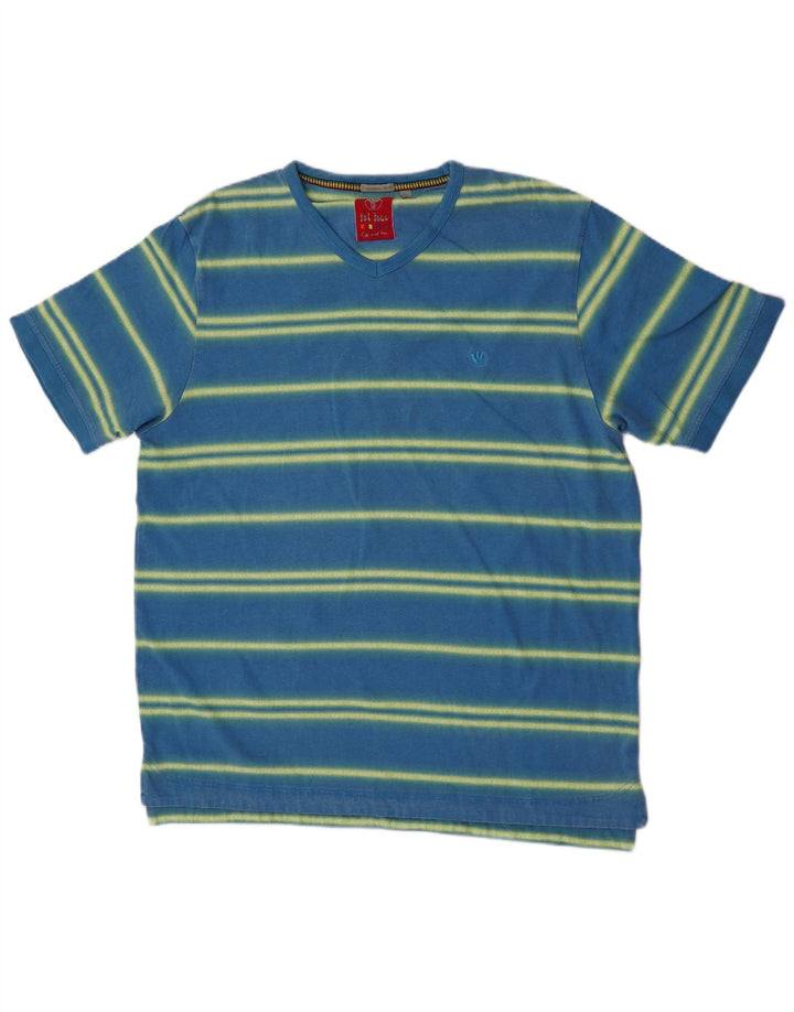 Fat Face T-Shirt Homme Haut Large Bleu Rayé Coton