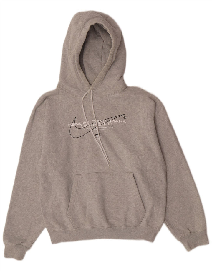 Nike Pull à capuche graphique pour homme Petit coton gris
