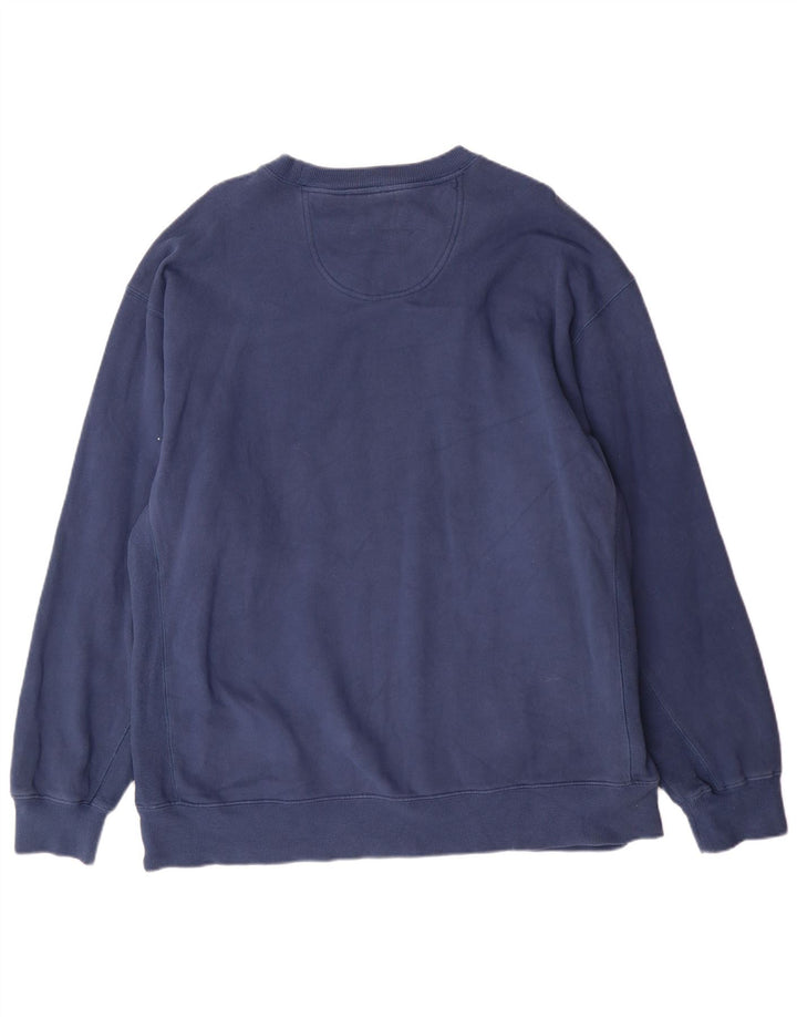 Izod Mens Tall Sweatshirt Jumper XL Bleu Marine Coton