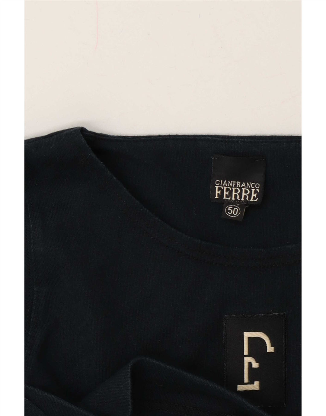 Gianfranco Ferre Haut graphique à manches longues pour homme IT 50 Bleu marine moyen