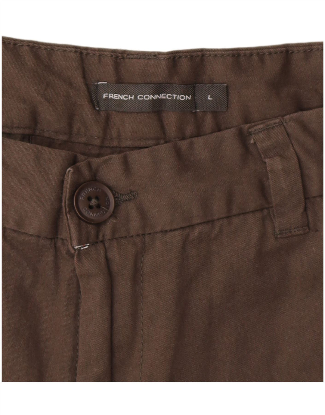 FRENCH CONNECTION Short Chino Homme Large W34 Coton Marron