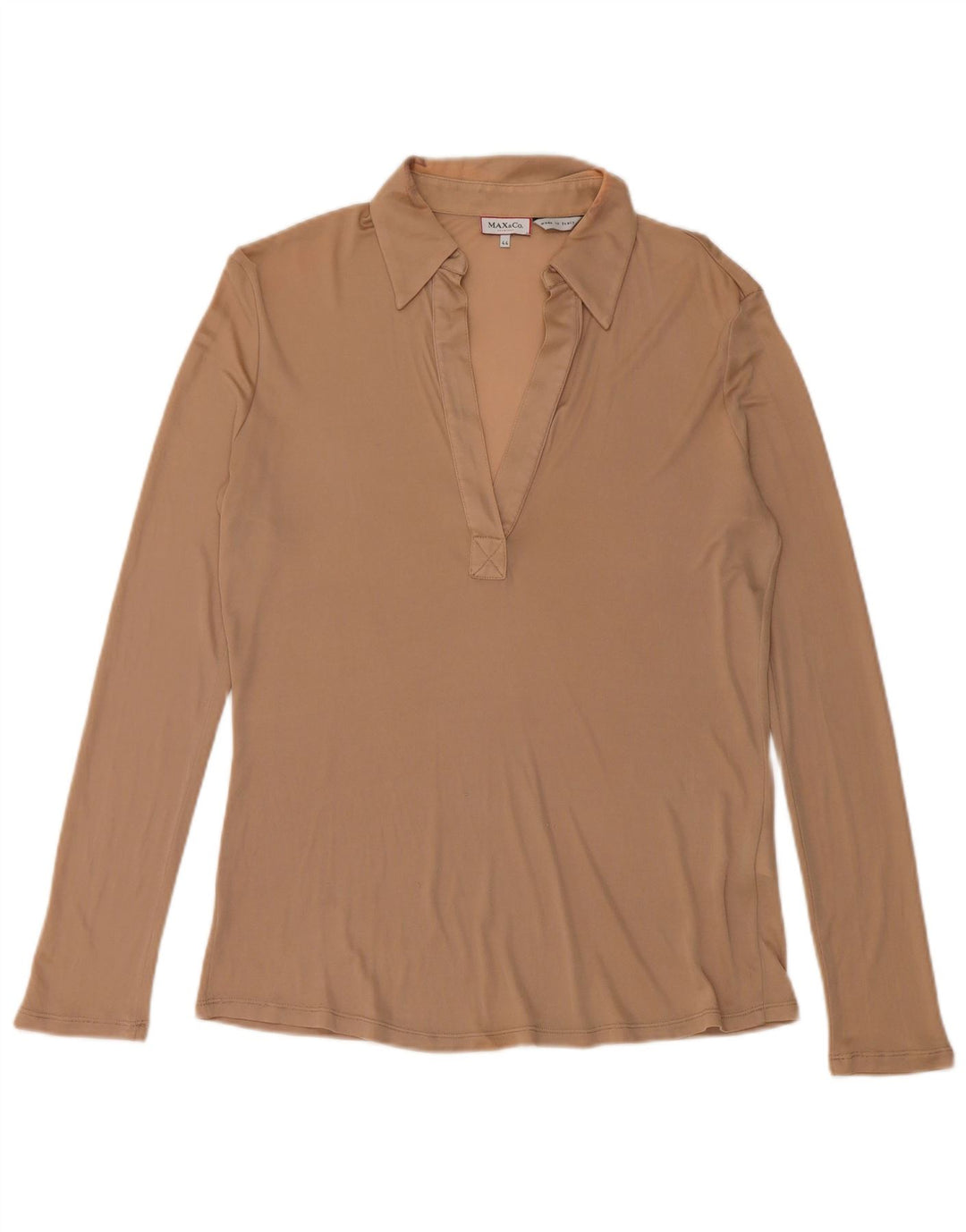 Max & Co. Polo à manches longues pour femme UK 12 Beige moyen