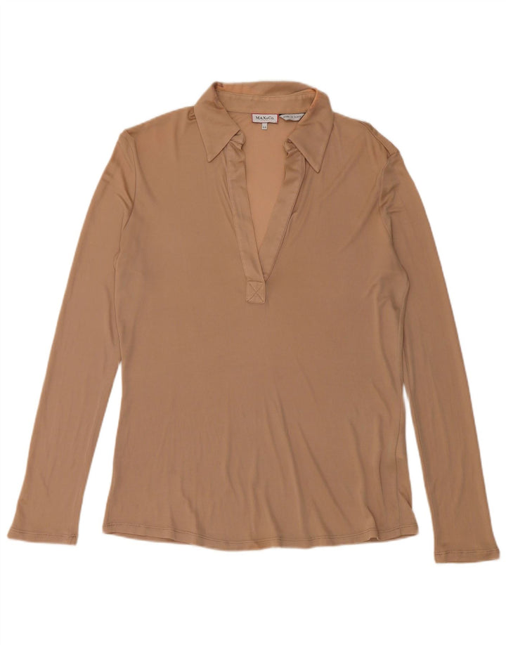 Max & Co. Polo à manches longues pour femme UK 12 Beige moyen
