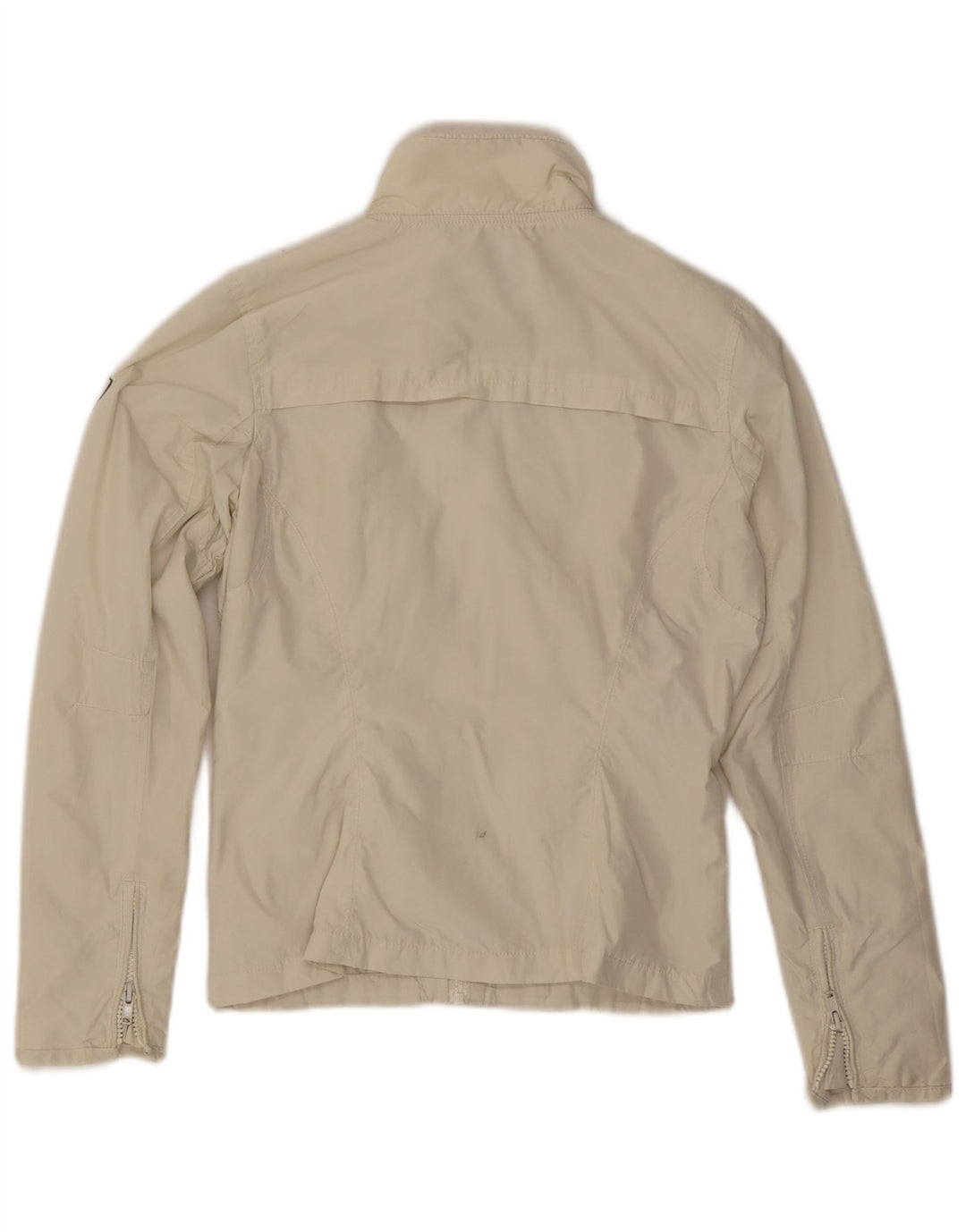 Bomb Boogie Veste Bomber Femme UK 12 Moyen Blanc Cassé Polyester