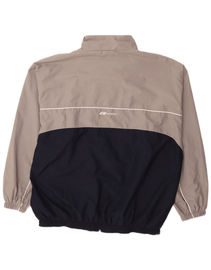 REEBOK Veste de survêtement pour homme 2XL Gris Colorblock Polyester
