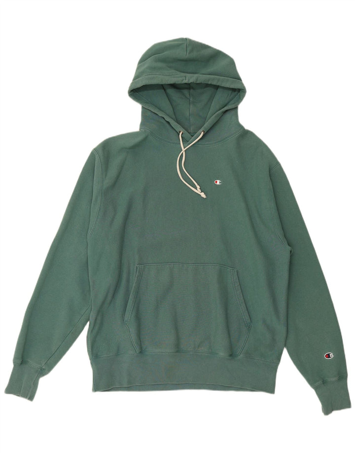 Champion Pull à capuche pour homme en coton vert Taille L