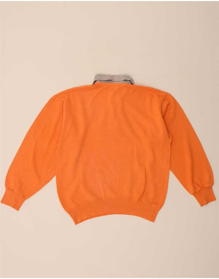 Champion Sweat-Shirt à Col Polo Homme Orange Moyen