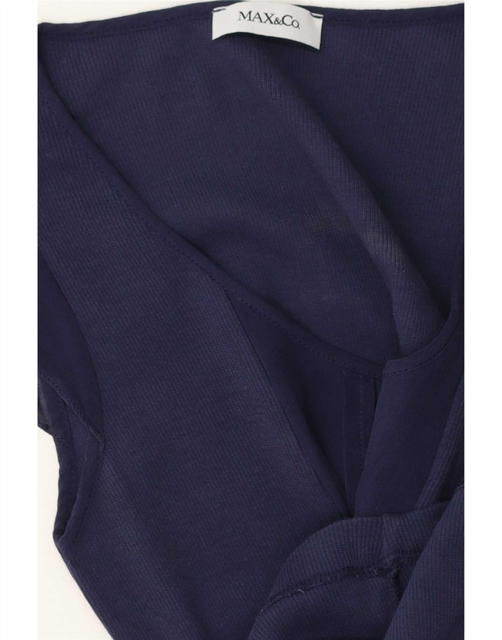 Max & Co. Chemisier pour femme UK 12 Bleu marine moyen