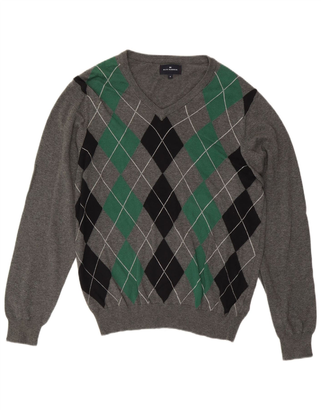 Marks & Spencer Pull Blue Harbor Col V Homme Gris Moyen