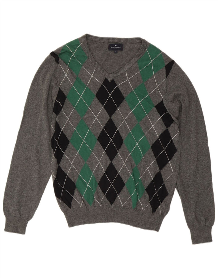 Marks & Spencer Pull Blue Harbor Col V Homme Gris Moyen