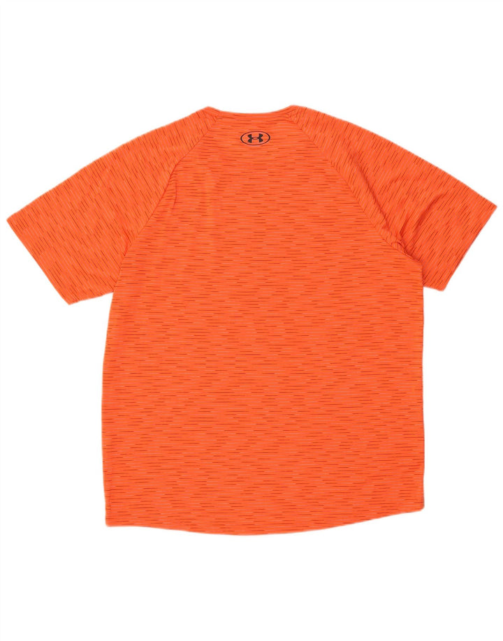 UNDER ARMOUR T-shirt pour homme à fines rayures orange