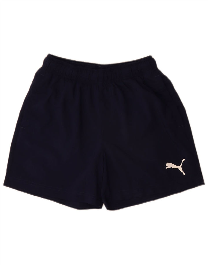 Puma Short de sport homme petit bleu marine polyester