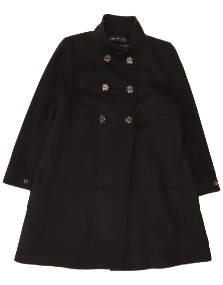 Zara Manteau croisé pour femme UK 14 Medium Noir