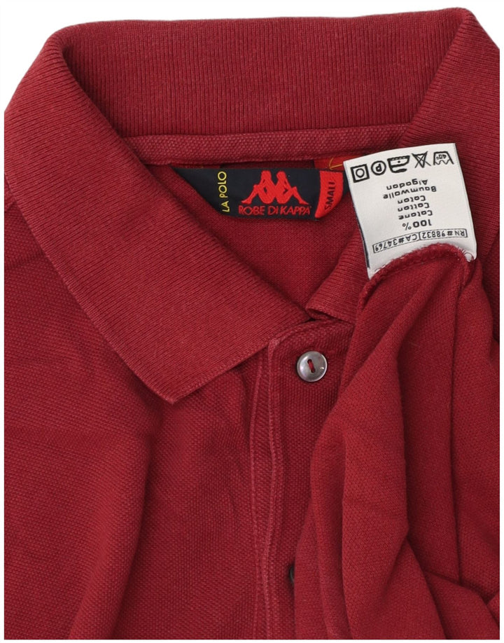 Kappa Polo Homme Petit Bordeaux Coton