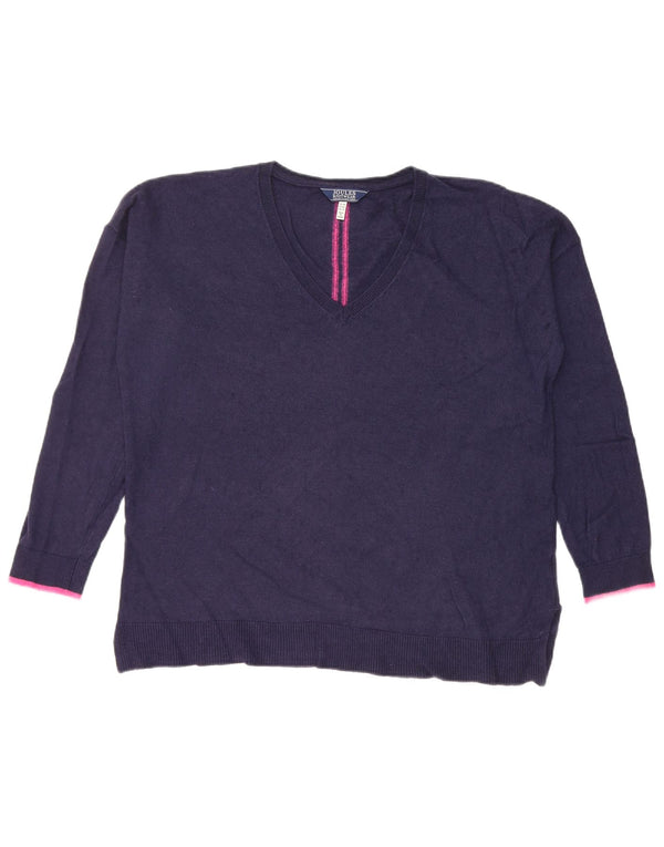 Joules Pull col V pour femme UK 44 Bleu marine moyen Viscose