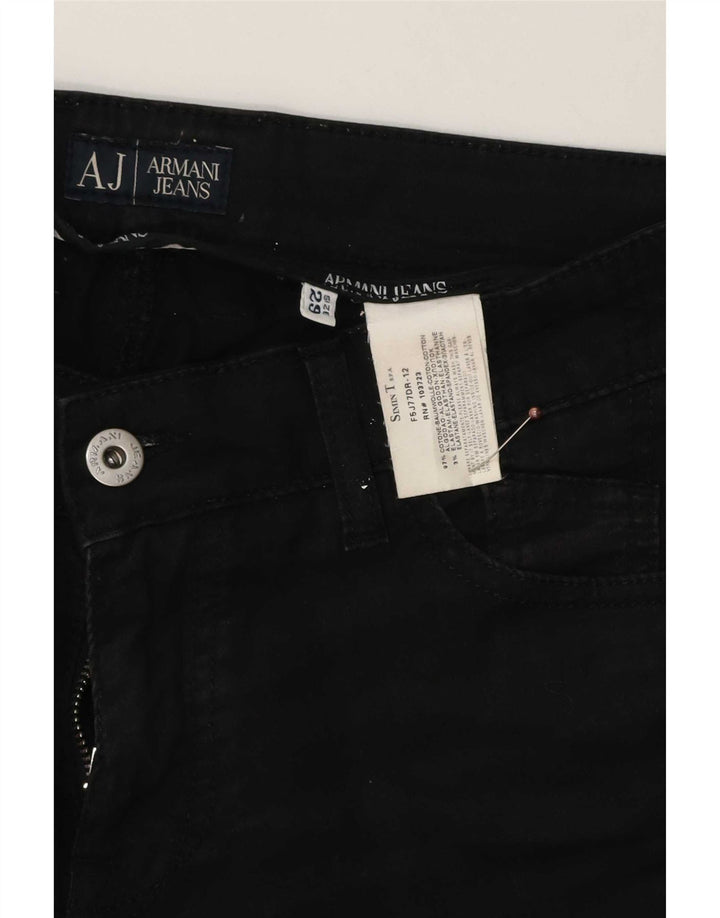 Armani Femme Capri Jeans W29 Coton Noir Moyen