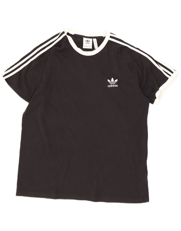Adidas T-shirt à manches courtes pour homme Coupe classique XL Noir Coton