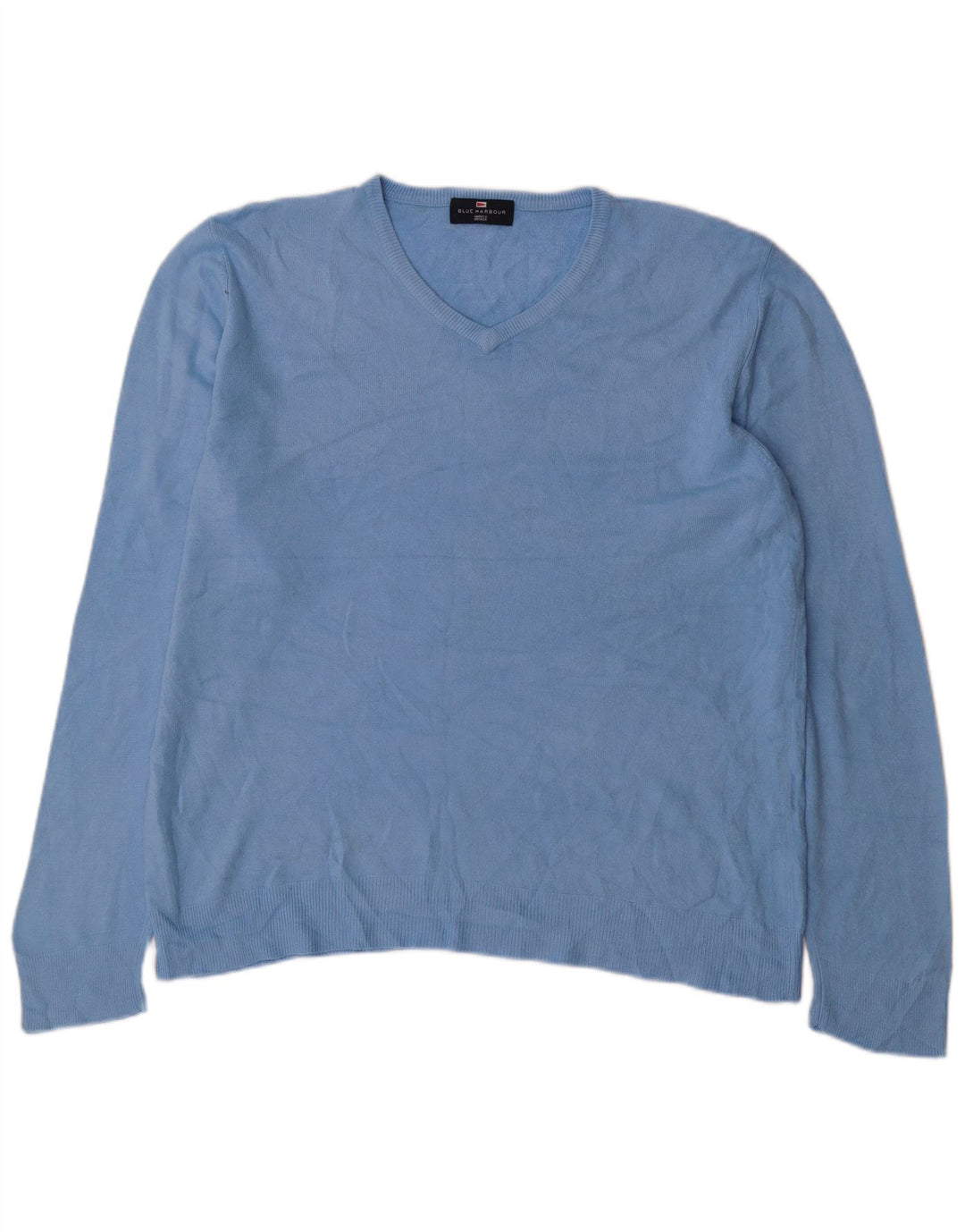 Marks & Spencer Pull à col en V Blue Harbour pour hommes, grand acrylique