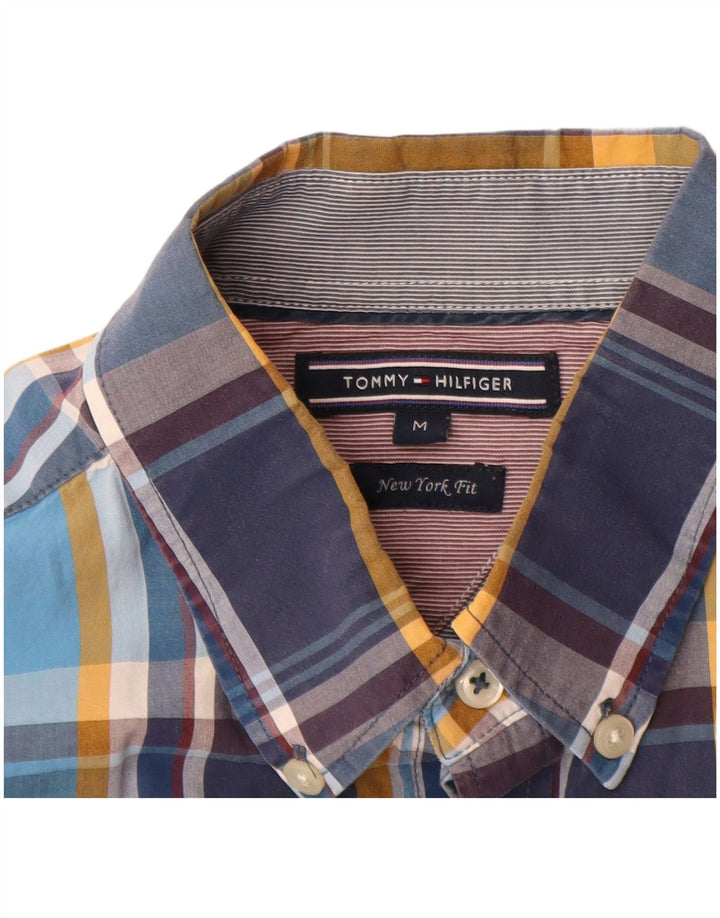 Tommy Hilfiger Chemise New York Fit Homme Bleu Moyen à Carreaux Coton