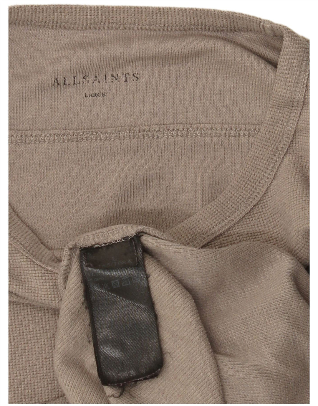 All Saints Haut à manches longues pour hommes en polyester gris moyen