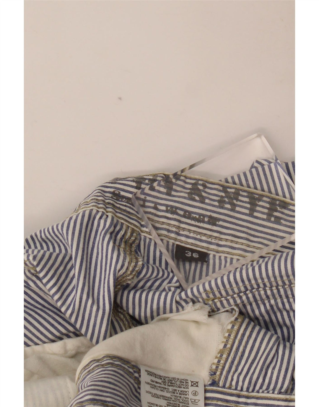 MURPHY & NYE Pantalon chino Sailmakers pour homme W36 L32 Bleu à fines rayures