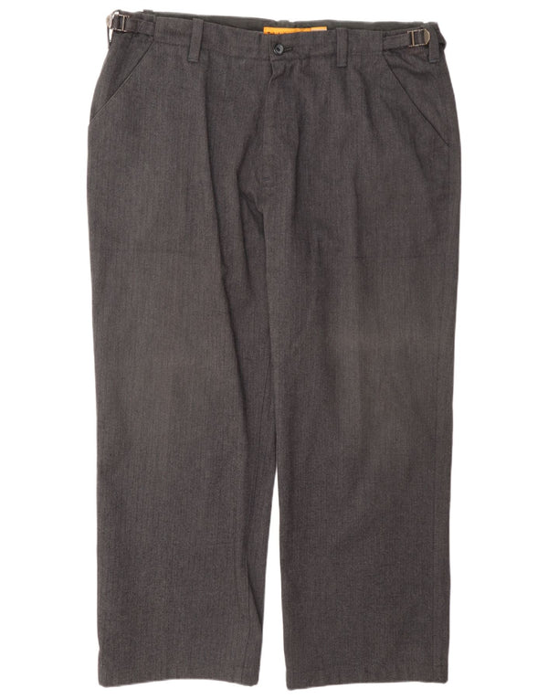 Timberland Pantalon Chino Droit Homme W40 L29 Gris Chevrons Coton