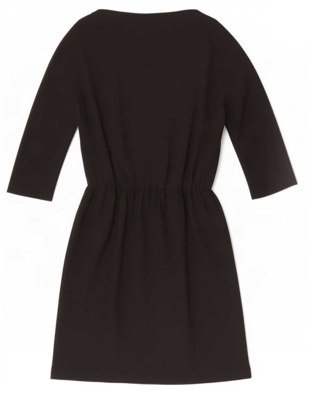 Zara Robe basique à manches 3/4 pour femme UK 12 Noir moyen