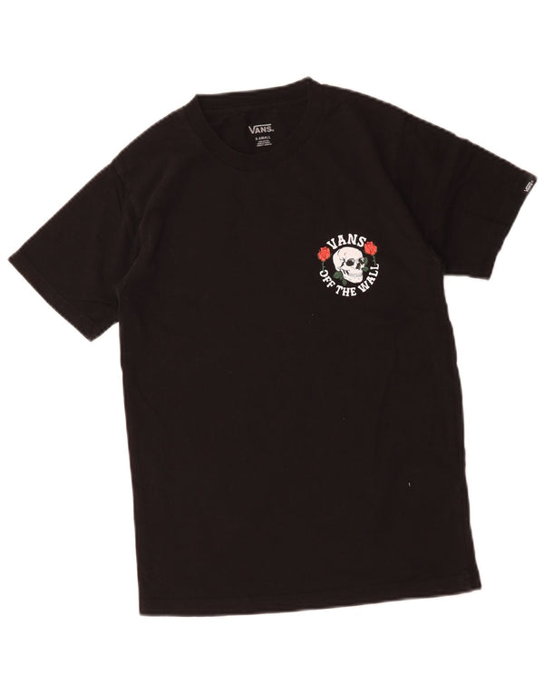 Vans T-shirt graphique pour femme UK 6 XS Noir Coton