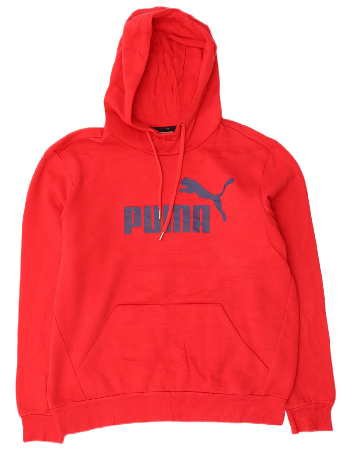 Puma Pull à Capuche Graphique Homme Rouge Moyen Coton